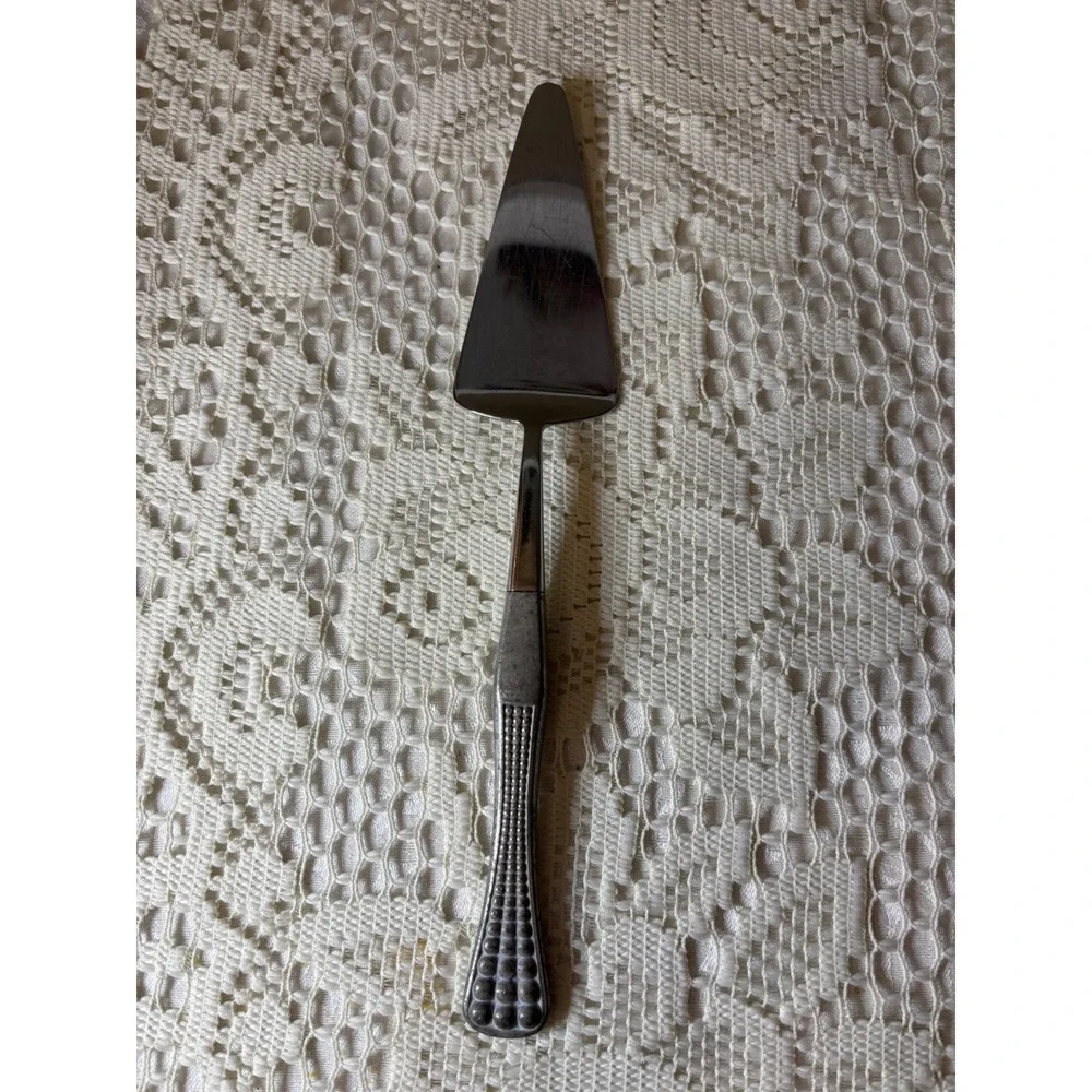 Vintage Haugrud Norway Pewter 18/8 Stainless Cake Pie Server Mid Century Modern
